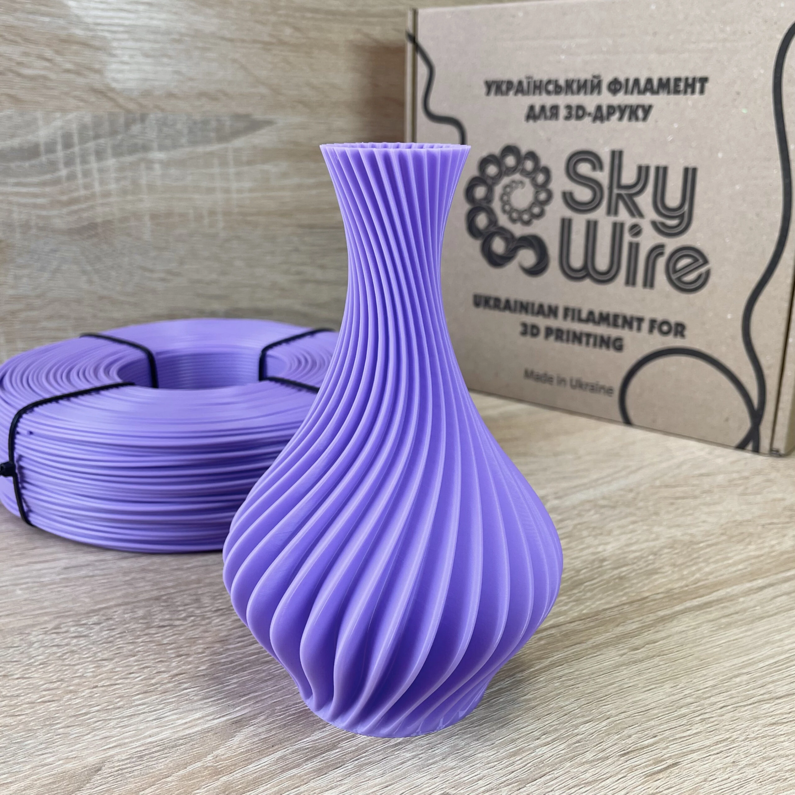 Філамент PLA+ «Фіалковий» 034, 1 кг SkyWire Філамент PLA+ «Фіалковий» 034, 1 кг SkyWire