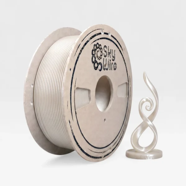 PLA+ SILK «Молочний перламутр» 0002, 1 кг SkyWire